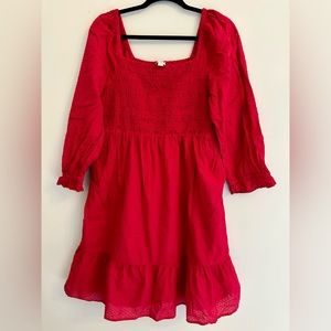 JCrew Factory smocked dress